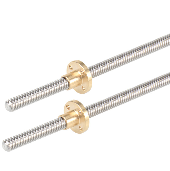 ACME T12 Trapezoidal lead screw with flange brass nut for 3D printer